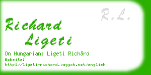 richard ligeti business card